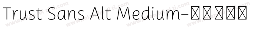 Trust Sans Alt Medium字体转换